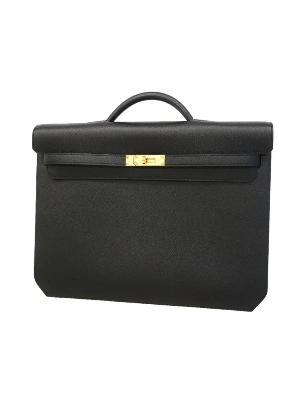 Hermes Briefcase Kelly Depeche 36 Veau Epsom Black Gold